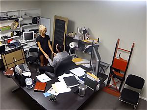 Katerina Kay keeps her job by plowing the manager